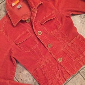 Anthropologie Tulle Corduroy Button Up Jacket